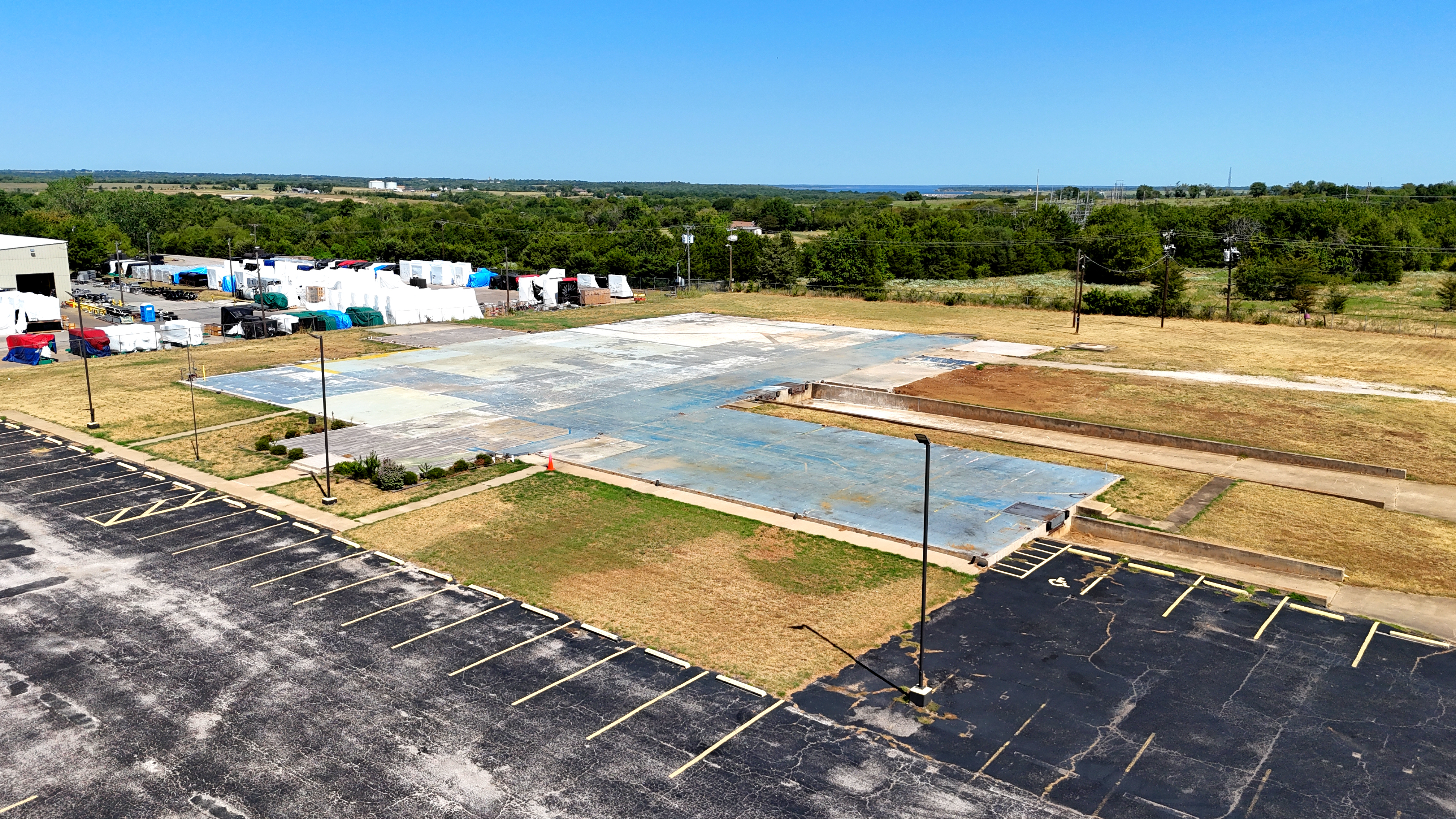 Aerial view of the Building 1501 site